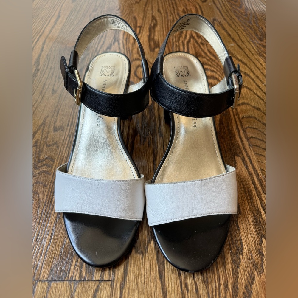 Anne Klein Black and White Heels